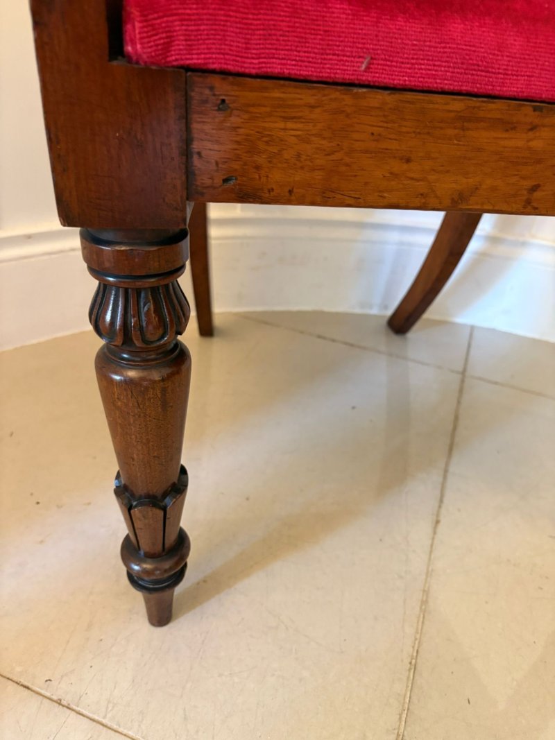 Antique Willian IV Quality Mahogany Desk Chair - Image 5